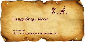 Kisgyörgy Áron névjegykártya